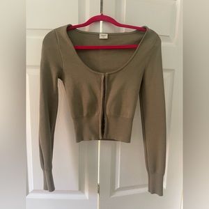 Olive green Abercrombie clasp cardigan XS